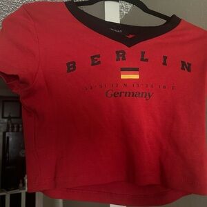 Forever 21 Red Tee with Black Trim